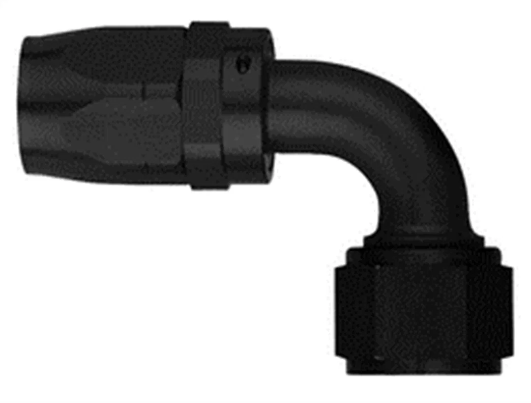 FCM4433 – AEROQUIP Hose End Fitting, -8 AN Hose 90 Degree Elbow Anodized Black Aluminum